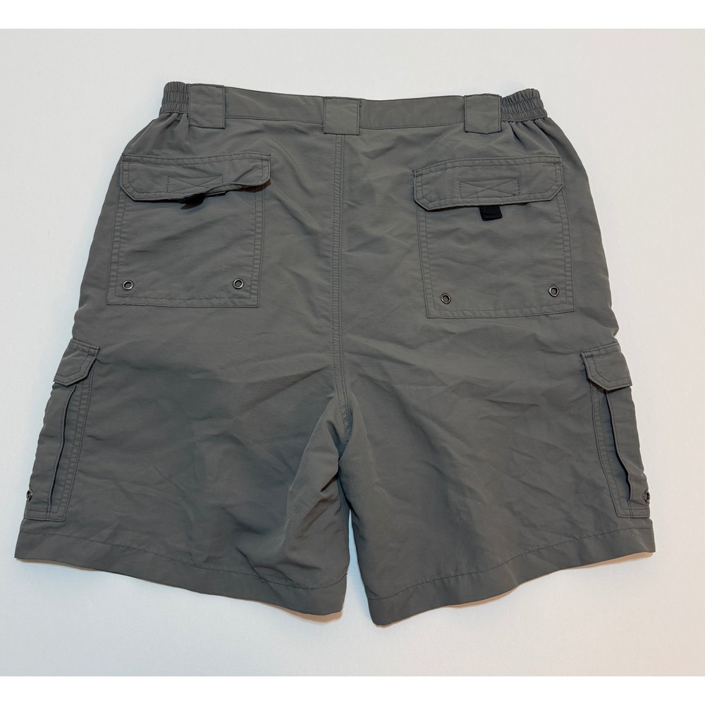 Bimini Bay Outfitters Mens Gray Performance Cargo Fishing Shorts Size 36 Nylon - Picture 2 of 9